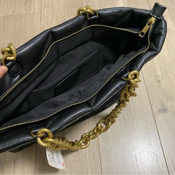 Zara Quilted Chain Tote Bag - Picture 9 of 10